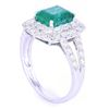 Image 4 : EXCELLENT Emerald & Diamond 18K Gold Ring