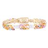 Image 2 : 24.09 ct Multi-Colored Sapphire & Diamond Bracelet