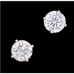 Rare VS1 Diamond 1.10 Carat 14K Gold Stud Earrings