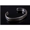 Image 1 : Navajo Sterling & 14k Gold Signed Bracelet