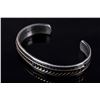 Image 2 : Navajo Sterling & 14k Gold Signed Bracelet