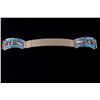 Image 2 : Signed Navajo Silver Morenci Turquoise Watch Band