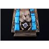 Image 8 : Signed Navajo Silver Morenci Turquoise Watch Band