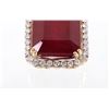 Image 2 : 26.47 ct. Ruby & Diamond 14K Gold Necklace