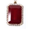 Image 3 : 26.47 ct. Ruby & Diamond 14K Gold Necklace
