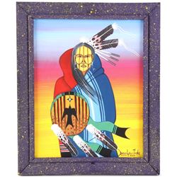 2020 Original Dau-Law-Taine Framed Kiowa Artwork