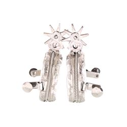 Early 1900's Vaquero Double Mounted Silver Spurs