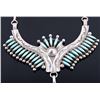 Image 3 : Zuni Sterling Turquoise Petite Point Necklace