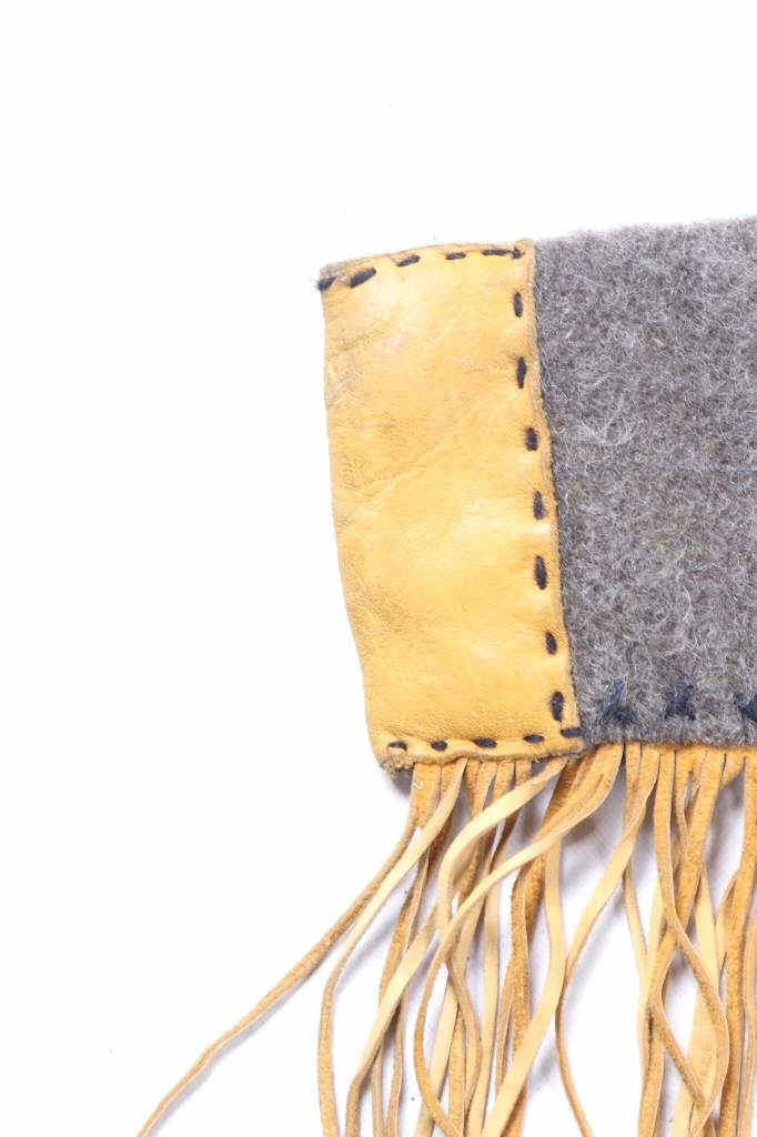 Trade Blanket & Leather Saddle Rifle Scabbard