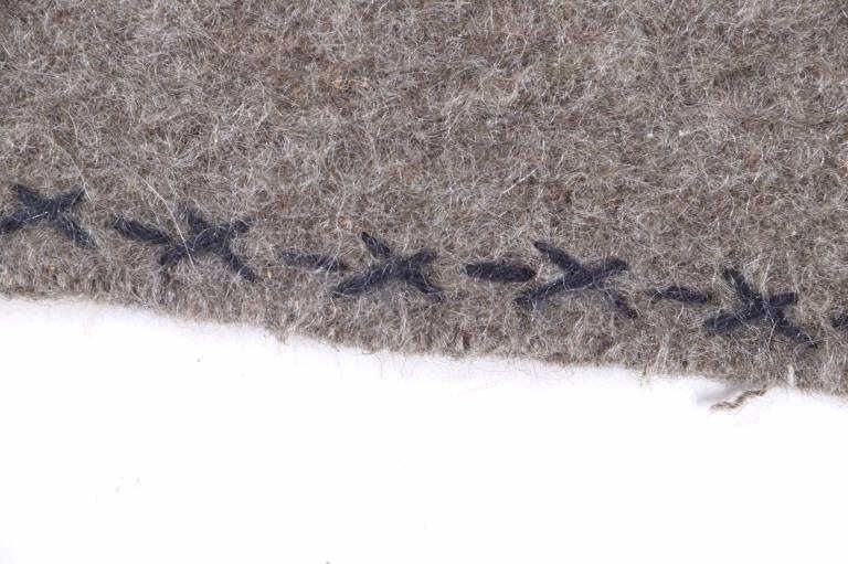 Trade Blanket & Leather Saddle Rifle Scabbard