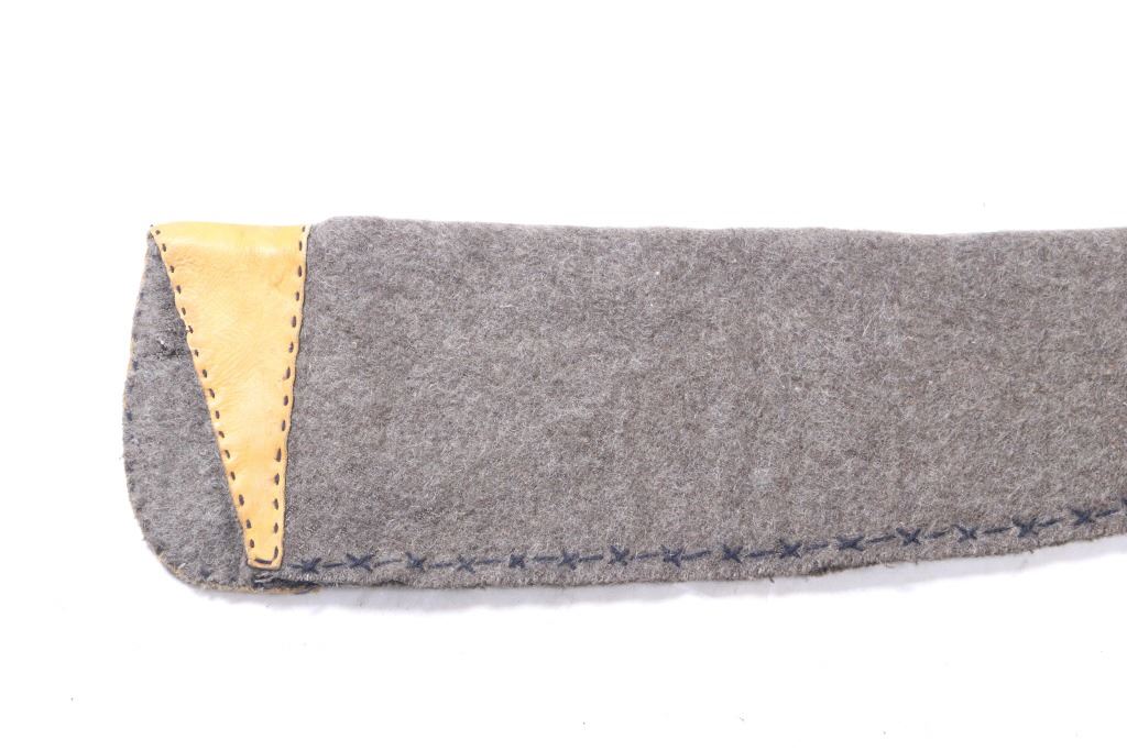 Trade Blanket & Leather Saddle Rifle Scabbard