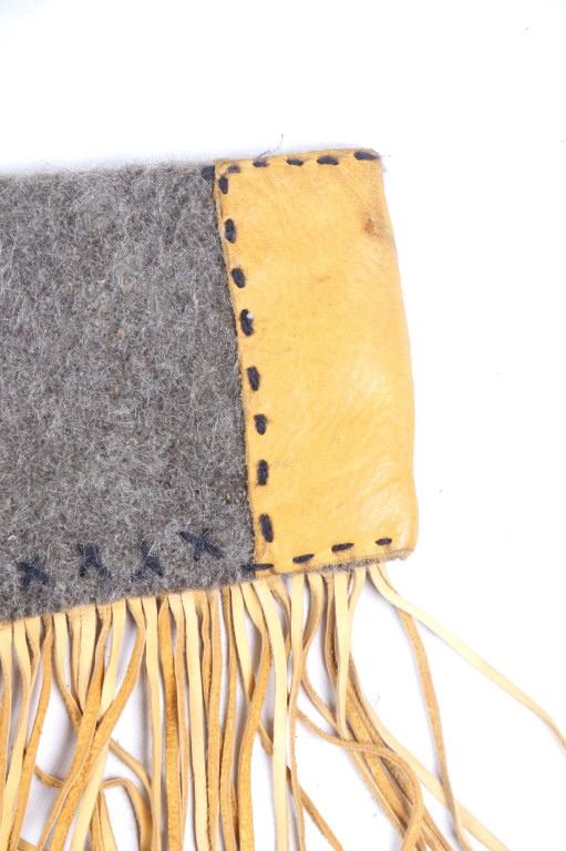 Trade Blanket & Leather Saddle Rifle Scabbard