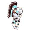 Image 1 : Singed Kokopelli Turquoise & Mother of Pearl Ring