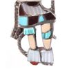 Image 3 : Singed Kokopelli Turquoise & Mother of Pearl Ring