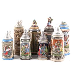 Collection of Traditional Assorted German Steins