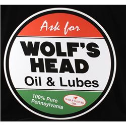 Wolf's Head Oil Reproduction Advertising Sign