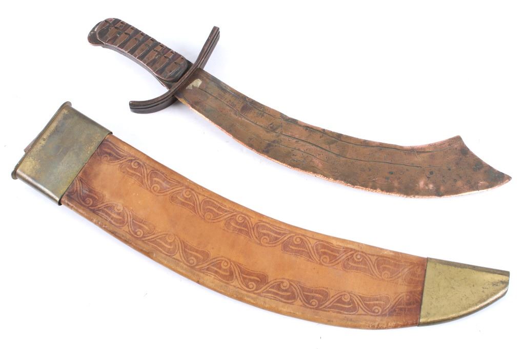 Hand Forged Copper Short Sword With Sheath hand-forged-copper-short-sword-with-sheath