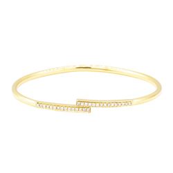 0.30 ctw Diamond Flexible Cuff Bracelet - 18KT Yellow Gold