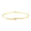 Image 1 : 0.30 ctw Diamond Flexible Cuff Bracelet - 18KT Yellow Gold
