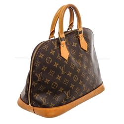 Louis Vuitton Monogram Canvas Leather Alma MM Handbag