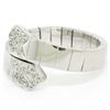 Image 3 : 18kt White Gold 0.30 ctw Diamond Flexible Bar Link Wrap Ring