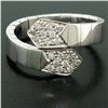Image 6 : 18kt White Gold 0.30 ctw Diamond Flexible Bar Link Wrap Ring