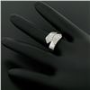 Image 7 : 18kt White Gold 0.30 ctw Diamond Flexible Bar Link Wrap Ring