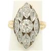 Image 5 : 14k Two Tone Gold .55 ctw European Diamond Solitaire Ring