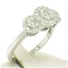 Image 4 : 14k Solid White Gold VS F 1.25Ctw 3 Round Cluster Diamond Ring Band