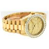 Image 4 : Rolex Mens 18K Yellow Gold 3.0 ctw Channel Set Diamond Day Date President Wristw