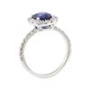 Image 4 : 1.98 ctw Sapphire and Diamond Ring - 14KT White Gold