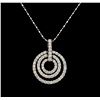 14KT White Gold 1.35 ctw Diamond Pendant With Chain