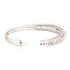 Image 3 : 3.47 ctw Diamond Bangle Bracelet - 14KT White Gold