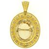 Image 1 : 14k Yellow Gold 49 ctw Natural Citrine & Pearl Brooch Pin Pendant