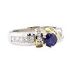 Image 1 : 2.05 ctw Sapphire And Diamond Ring - Platinum and 18KT Yellow Gold