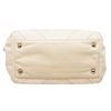 Image 4 : Chanel Cream Chevron Quilted Canvas Leather Accordion Shoulder Bag
