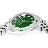Image 4 : Rolex Women Midsize 31mm Green Diamond Lugs & Emeralds Datejust Wristwatch