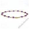 Image 4 : 14kt Yellow Gold 10.50 ctw Round Checkerboard Amethyst by the Yard Chain Bracele