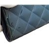 Image 5 : Chanel Blue Quilted Patent Leather Compact Wallet