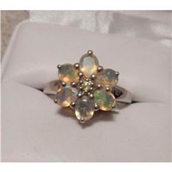 1.27ct Ethiopain Opal & Ambilobe Sphene Sterling Silver Ring