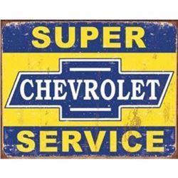 Super Chevy Service Metal Garage, Pub Bar Sign