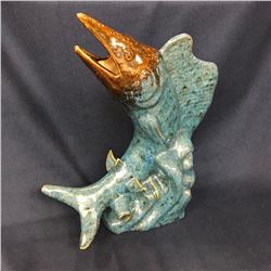 Ceramic Swordfish Decorative Nautical Sculpture