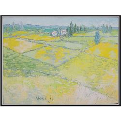 20thc Signed Oil Painting, Warik Wheatley, "Sun on Garden Lots"