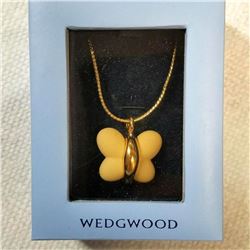 Wedgwood English Yellow Jasperware Chelsea Butterfly Necklace