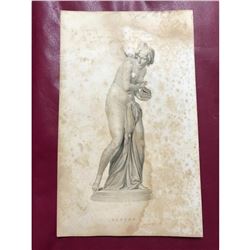 1850's Steel Engraving, Psyche, Soul, Cupid, Valentines