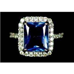 4.14ct. Lab Created Tanzanite Cocktail Ring