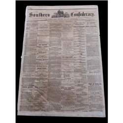 RARE! 1862 Southern Confederacy, Atlanta Georgia Newspaper