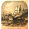 Image 2 : 19thc Civil War Engraving, Burning American Merchant Vessel by Confederates Steamer Nashville