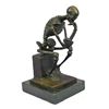 Image 1 : After Rodin, Skeleton Thinker Bronze Sculpture