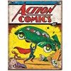 Image 1 : Action Comics Vintage-style Cover Art Metal Pub Bar Sign